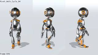 Rivet Walk Cycle Blender Animation Portofolio