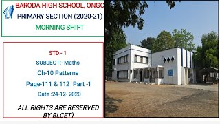 Std-1 Maths Ch-10 Patterns Part-1