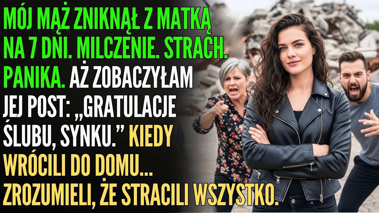 Teściowa napisała: „Gratulacje z nowego ślubu, synku”. Gdy wrócili… dom był ZRÓWNANY Z ZIEMIĄ