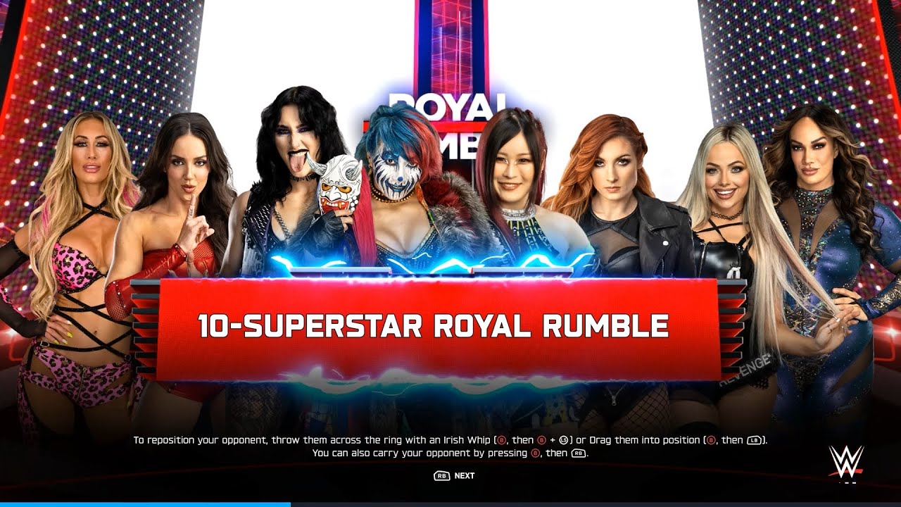 WWE 2K25 10-Superstar Women's Royal Rumble! 💥 Rhea, Becky, Asuka & More (Full Match)