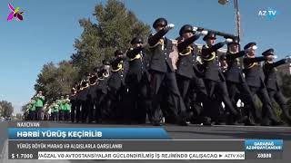 Naxçıvanda Hərbi Yürüş Heydər Əliyev Prospektindən Zəfər Parkınadək Davam Etdi