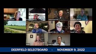 Deerfield Selectboard - November 9, 2022