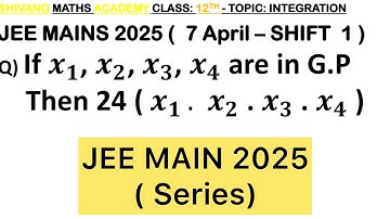 Q) Let 𝑥_1,𝑥_2,𝑥_3,𝑥_4 be in a geometric progression. If 2,7,9, 5 are subtracted respectively from