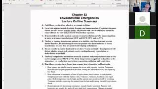EMT Environmental Emergencies Quick Overview Lecture, R. Todd, J.D., L.P., Amarillo College