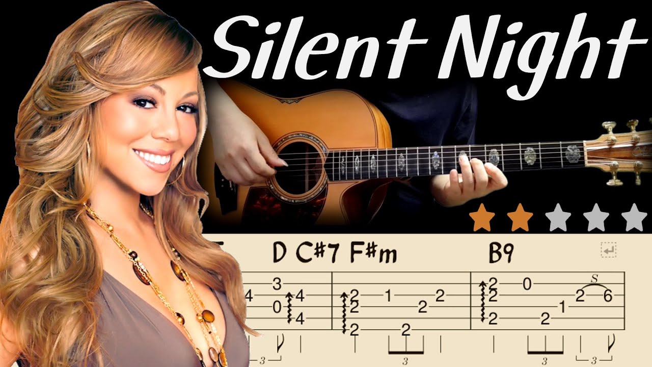 ⛄Silent Night Mariah Carey Version🎄Acoustic Fingerstyle Guitar