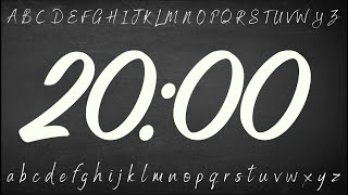 20 Minute Alphabet Chalkboard Timer (Silent)