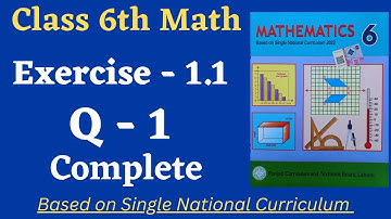 Class 6 Math New Book Exercise 1.1 [ Q 1 ] 6th Math New Book Based on Single National Curriculum