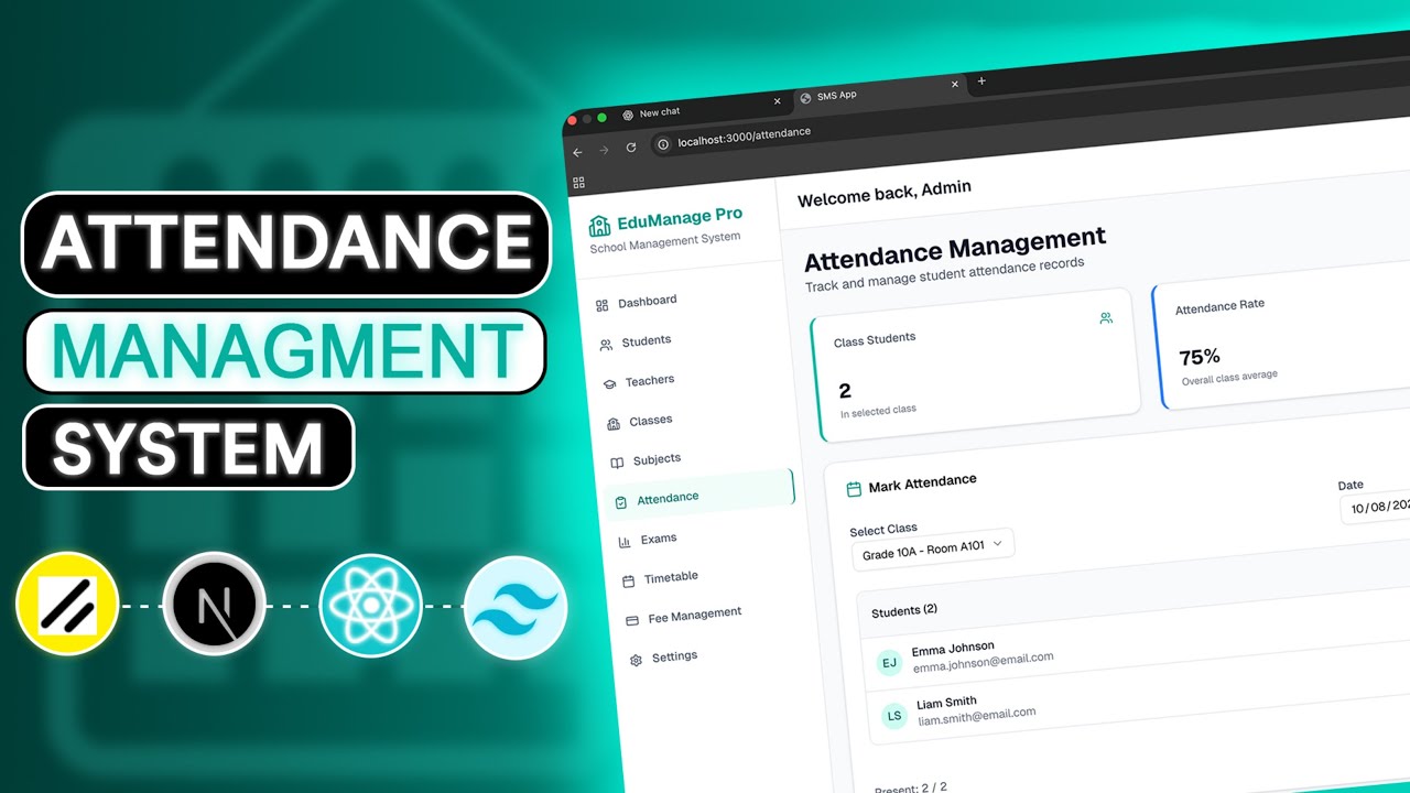 Attendance Management System Project | Next.js Project with Source Code ...