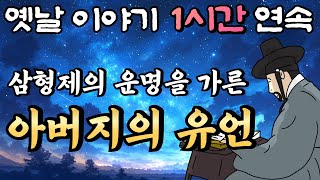 천하제일 풍수쟁이 아버지의 유언 등 4편🌛중간 광고 없는 1시간 연속 옛날이야기/ 잠자리동화,꿀잠동화,오디오북