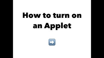 How to turn on an Applet