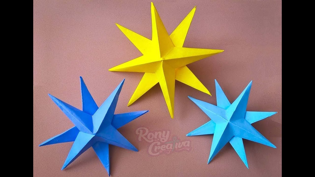 Estrellas De Papel 3d Cómo hacer Estrellas 3D - Origami Paper Star DIY - Navidad 2019 - YouTube