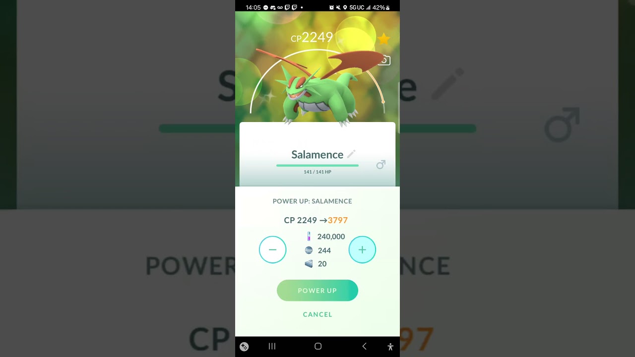 Maxing out shundo Salamence to LV50 