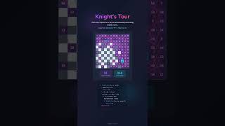 🔍 Cracking the Code: Visualizing the Knight's Tour Algorithm! ♟️