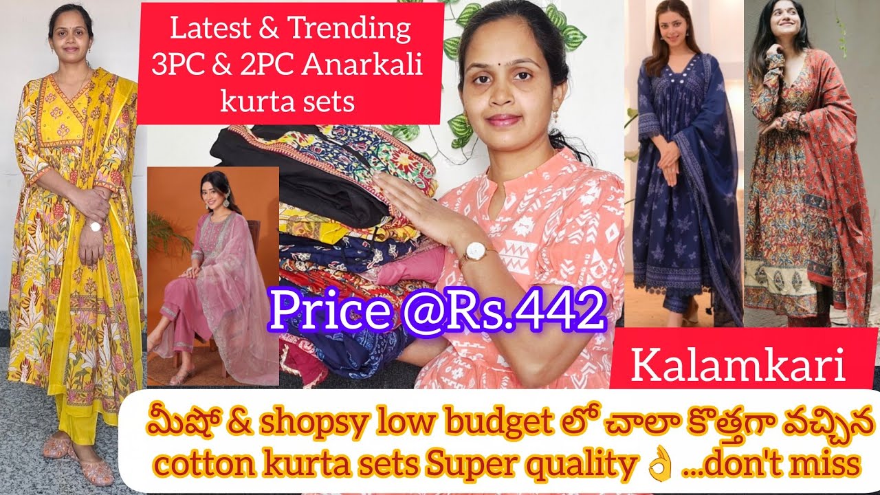 Latest cotton kurta sets | underbudget | kalamkari  | viral | dress | chaithuReviews 