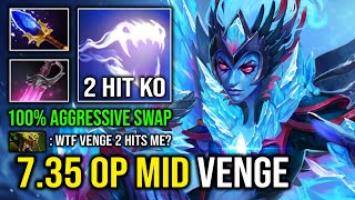 7.35 IMBA MID VENGE 2 Hits Delete Universal Right Click 100% No Fear Swap Khanda + Scepter Dota 2