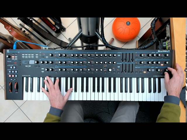 Novation Summit Play and Tweak - Sounds Only - All My Favorite Single Patches - No Talk - Part 1. class=