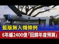 藍版無人機條例 6年編2400億「回歸年度預算」