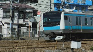 湘南新宿ライン普通逗子行きE231系4523YU532+E231系U6と京浜東北線各駅停車大船行きE233系1123B136、上野東京ライン普通小田原行きE231系1557EK19+E233系E74！