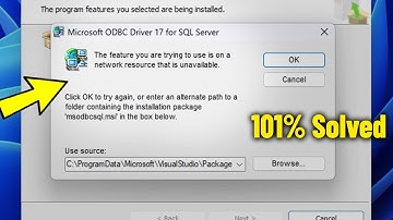 The feature you are trying to use is on a network resource that is unavailable in Win - Fix Error ✅