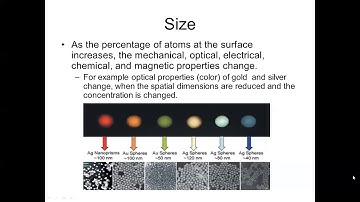 Part 1 video   Introduction to Nanoparticles and Nanostructures