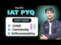 IAT PYQ Solution Series 🔥 | Limits, Continuity &amp; Differentiability (2017–2025) | IAT Maths