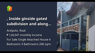 , Inside Ginside Gated Subdivision And Along The Hi-Way Location Upper Antipolo Near Ynares