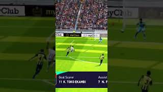 Great goal by Toko| Top pes mobile goals | ANDROID GAMEPLAY..