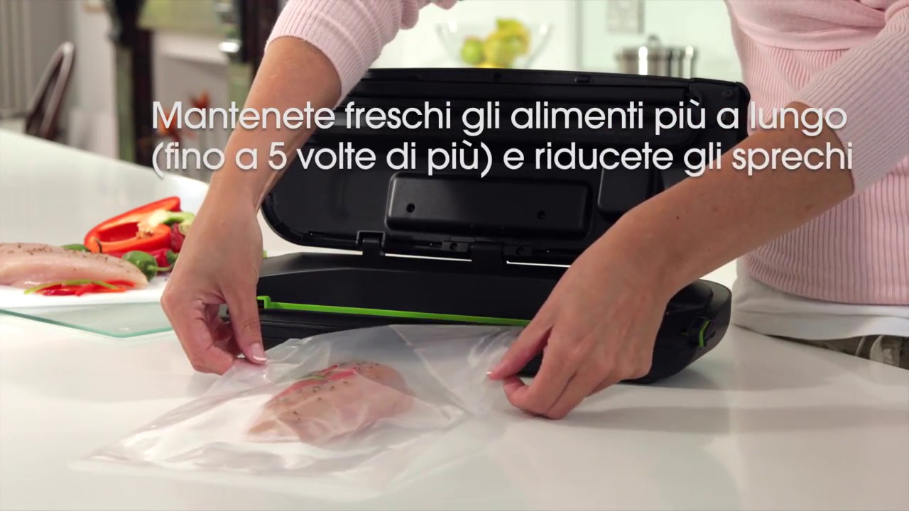 Macchina Sottovuoto Per Alimenti Bonsenkitchen, Potente E Silenziosa, Con Taglierina E Sacchetti Inclusi - Tecnologia Globefish