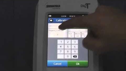 Setting the Calibration Reminder on a Brookfield DV2T or DV3T