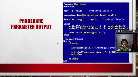 implementasi prosedur dengan parameter input dan output dalam bahasa pemrograman