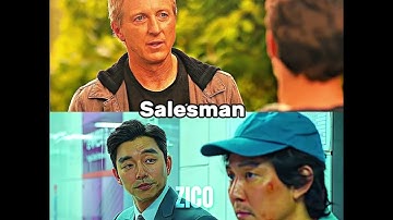 Jonny Lawrence vs squid game level 1-5 #cobrakai #squidgame #edit #jonnylawrence #level