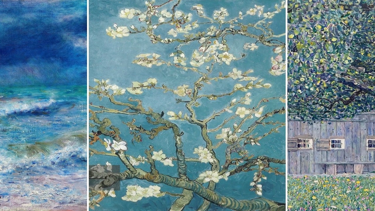 Fine Art TV — Silent Art Gallery · July 8 Morning | van Gogh · Almond Blossom & others