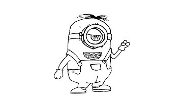 how to draw minion cartoon 2 ft. Stuart