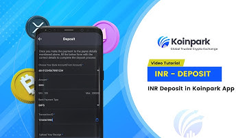 Koinpark Tutorials & Guides INR Deposit In Koinpark App