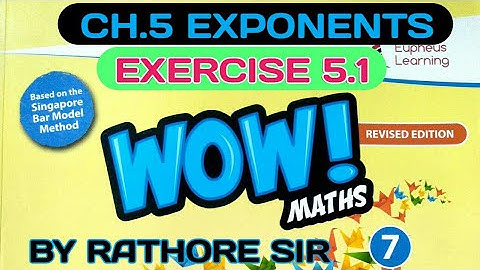 Exercise 5.1 class 7th wow maths book solution