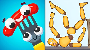 Ragdoll Break vs Fork N Sausage - Satisfying ALL Levels Gameplay New Update on Android & iOS