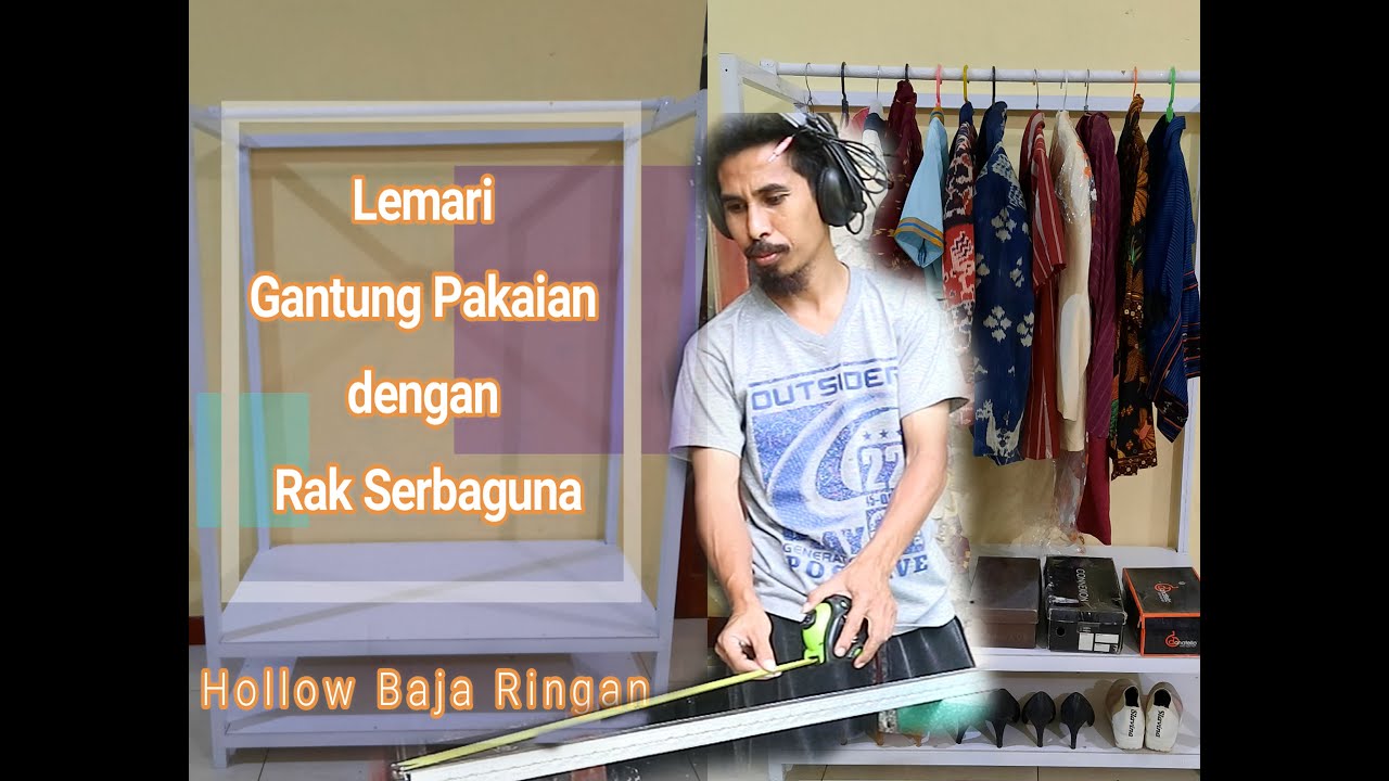 Lemari Gantung  Pakaian dengan Rak  Serbaguna dari Hollow 