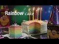 Rainbow cake  dessert anniversaire  cuisineaz