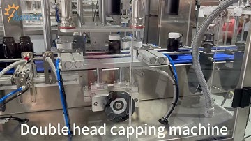 Automatic Double Head Capping Machine for Medicine bottles, plastic Jar ,Capper Machine Manufacture