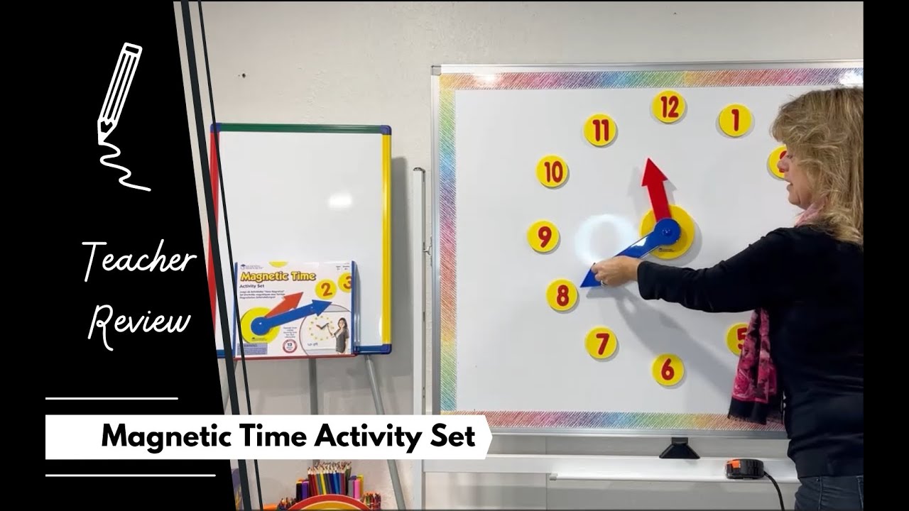 Giant Magnetic Clock Teaching Tool For Your Classroom Whiteboard - YouTube