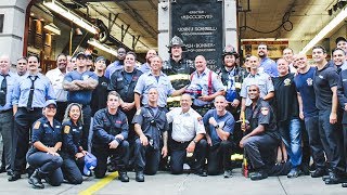 Giants visit with Engine 33, Ladder 9 on 9/11