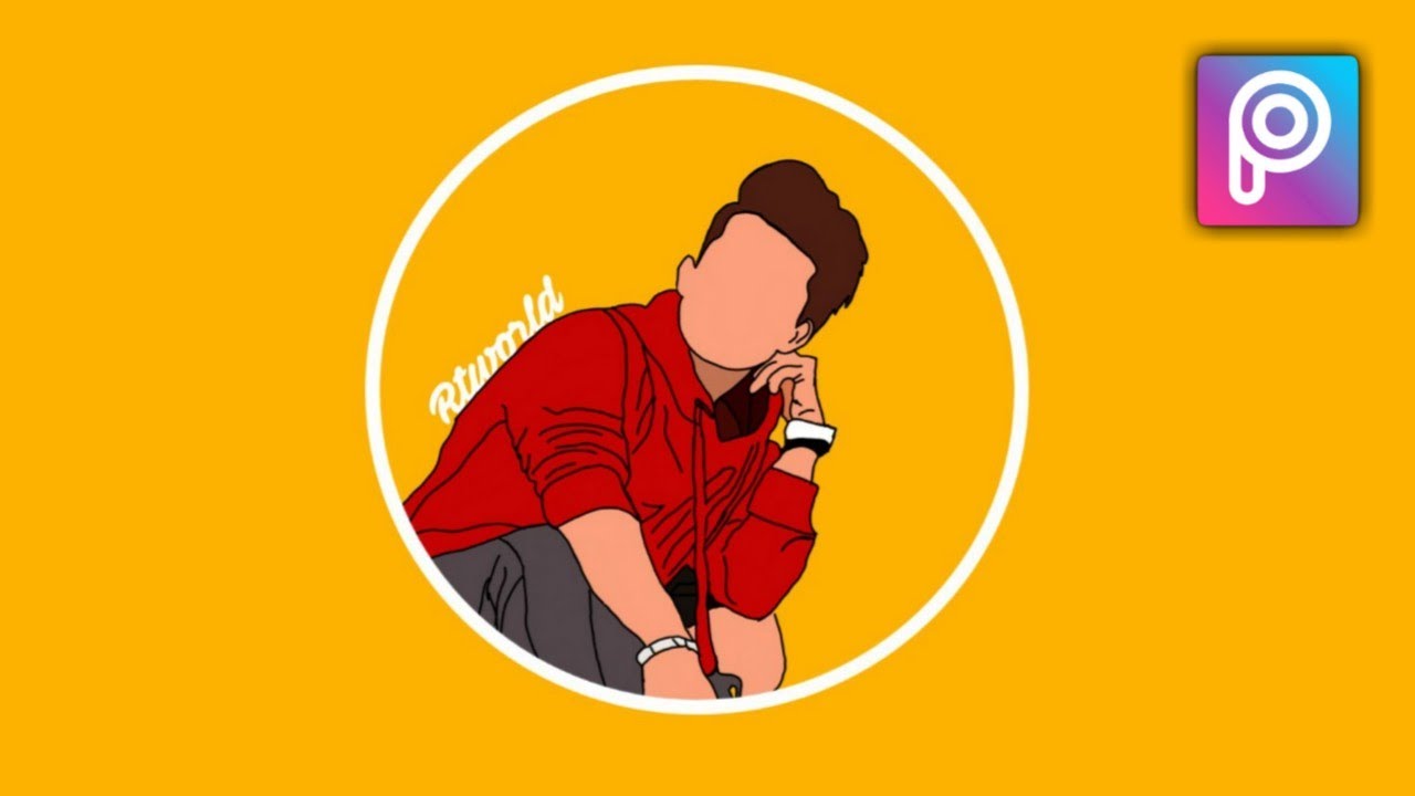 Vector Art Logo Making In PicsArt App | Cartoon Art Editing In PicsArt | RTWORLD