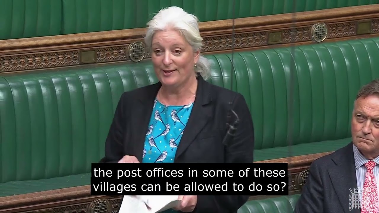 Watch my question about stopping rural Post Office closures