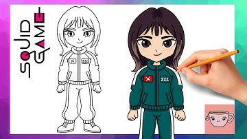 How To Draw Player 222 from Squid Game | Easy Drawing Tutorial