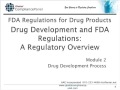 The FDA Drug Development Process: GLP, GMP and GCP Regulations