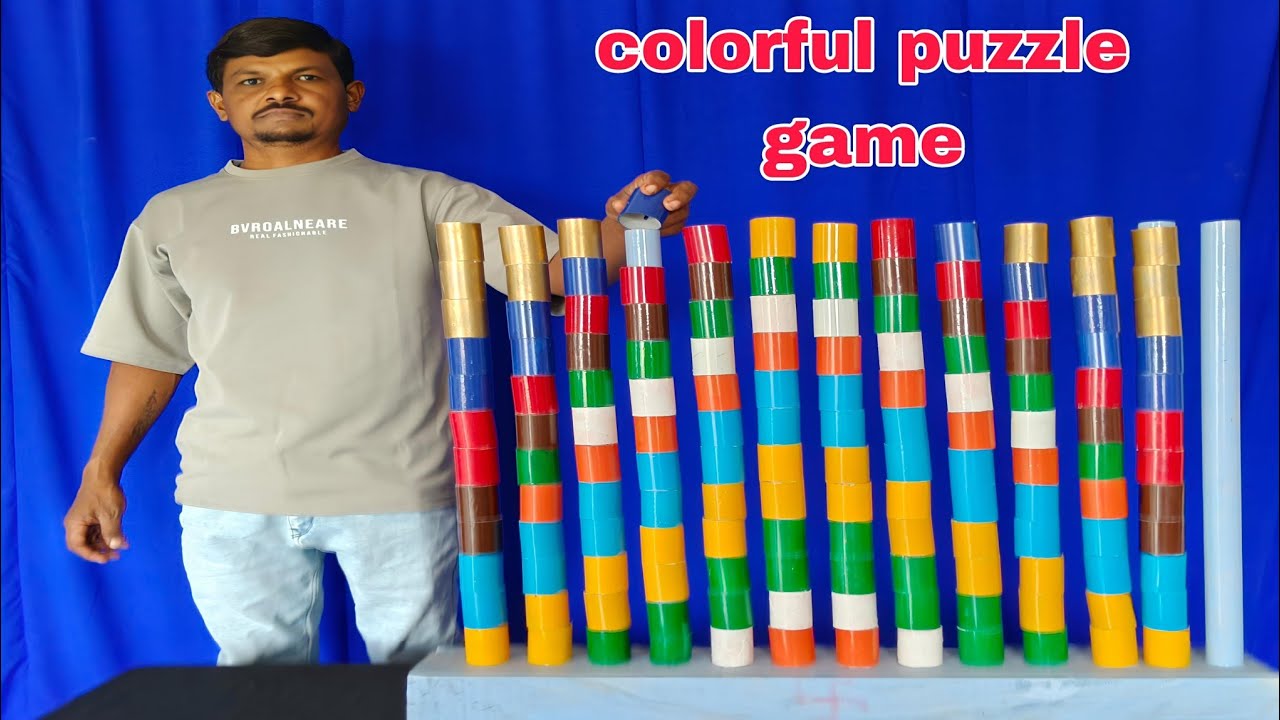 Top 10 Colours Cylinder Matching Games Challenge videos 2026 | New Puzzle
