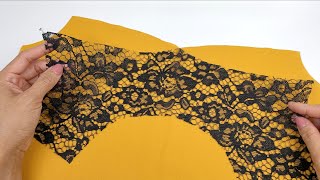 💝 Tips and tricks to sew collar with lace fabric | Sewing Techniques that you shouldn't miss