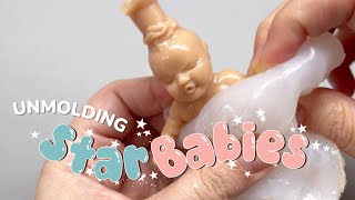 Unmolding a Silicone Baby, Star Babies Mystery Bag, Making a silicone doll, make a silicone baby