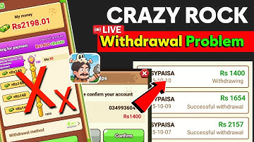 Crazy Rock App Withdraw Problem Fix | Crazy Rock Withdraw pending solution