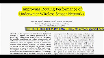Improving Routing Performance of UnderWater Wireless Sensor Networks